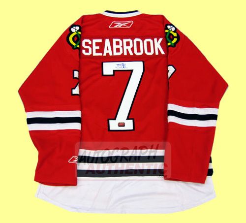 Autographed Brent Seabrook Chicago Blackhawks Jersey  