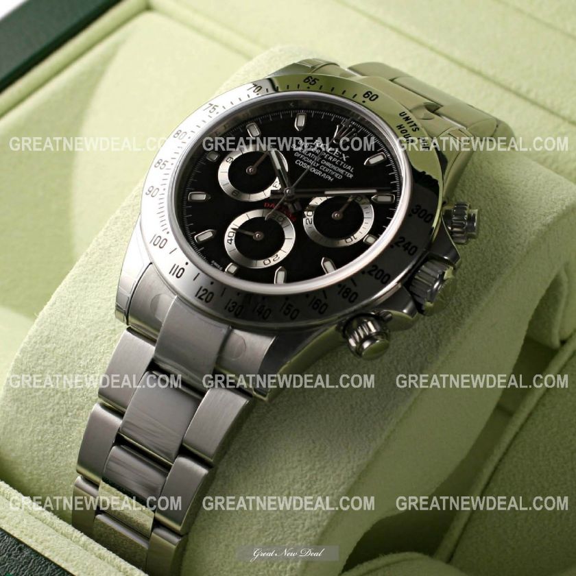 ROLEX OYSTER PERPETUAL DAYTONA SS BLCK DIAL   116520 BLK  