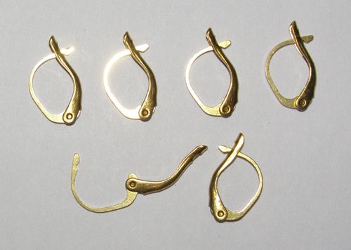 BRASS PIERCED EARRING FINDING EAR WIRE FINDINGS  