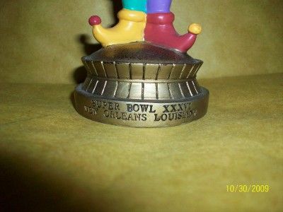 BOBBLEHEAD SUPER BOWL # 36 JESTER LIMITED EDITION FOOTBALL NEW ORLEANS 