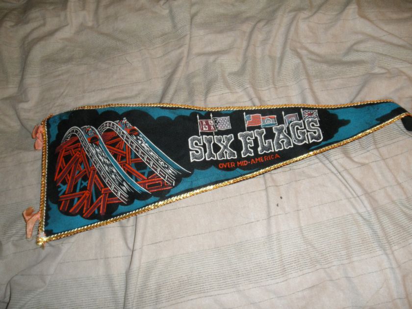 Six Flags Over Mid America Vintage Pennant  