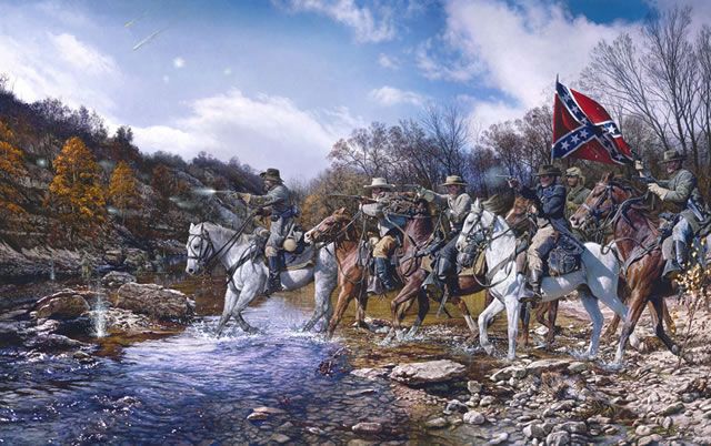 Charge Across the Harpeth John Paul Strain Civil War Artist Proof 