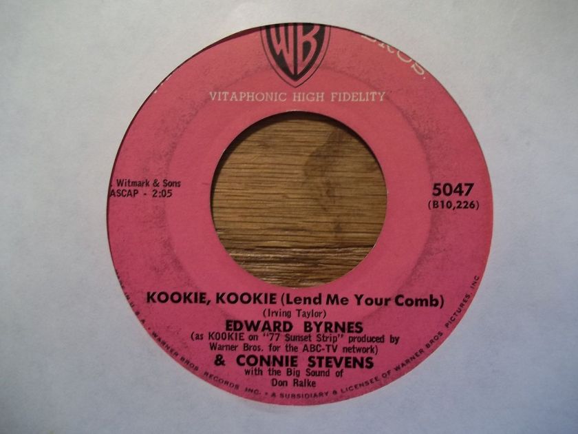 EDWARD BYRNES & CONNIE STEVENS KOOKIE, KOOKIE 45 RPM  