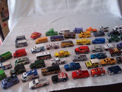   60 HOTWHEEL & OTHER TRUCKS GARBAGE HUMMERS SUVS JEEP BUS VANS  