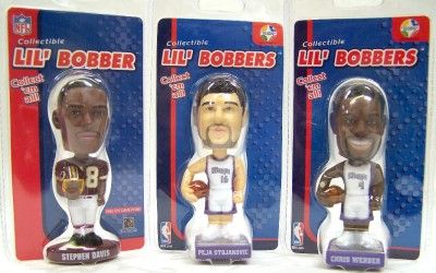 Case Qty 36 NBA NFL Webber Stojakovic Davis Bobbleheads  