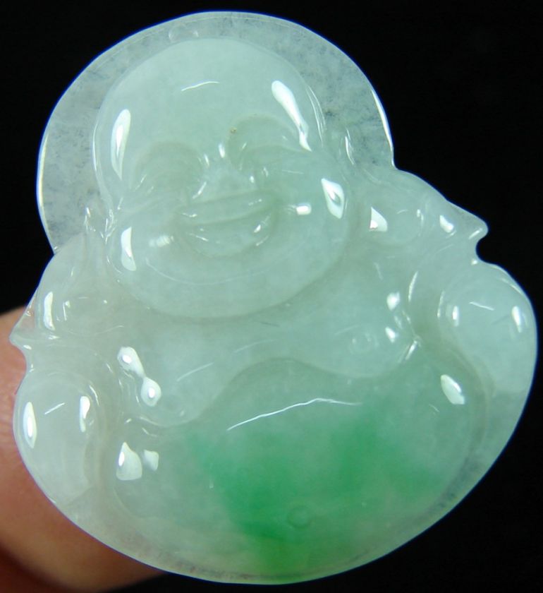   Vivid Green Natural A Jade Jadeite Pendant Buddha God P 247 1  