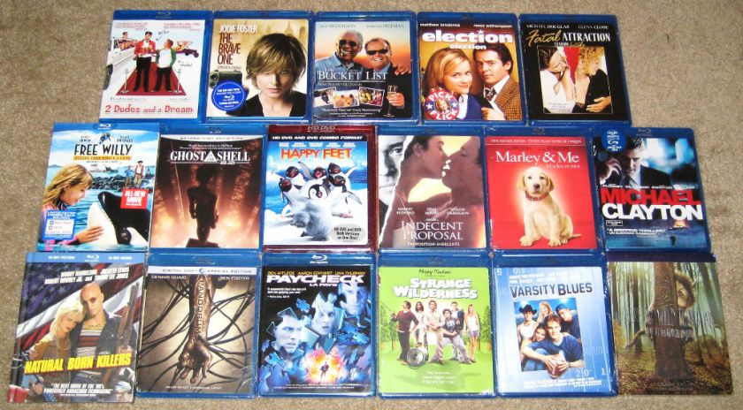 17) Blu ray Disc DVD Movie Collection Lot New Sealed 883929068166 