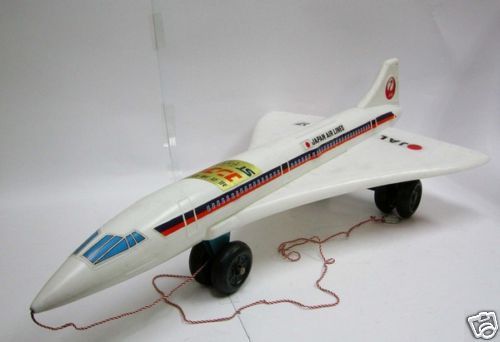 JAPAN AIR LINES JAL JA207 CONCORDE JUMBO PLASTIC PLANE  