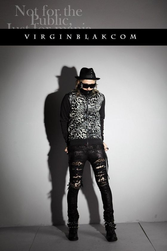 vb HOMME Mens Distressed Leopard Leggings Tights 2BJ  