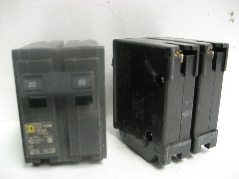 HOMELINE SQUARE D 20A 2P BREAKER HOM220 L 114A  