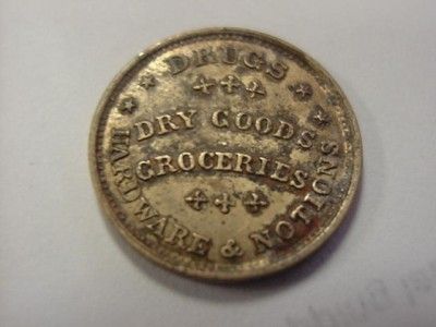 1863 CWT CIVIL WAR TOKEN UNITED WE STAND DIVIDED WE FALL BRASS UNC 