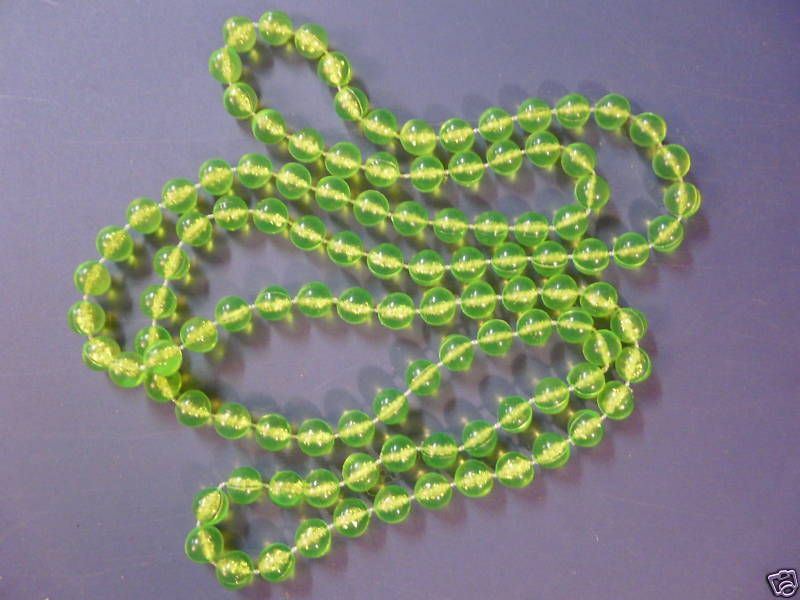 MARDI GRAS BEADS 66 Round Green Design NEW ORLEANS  