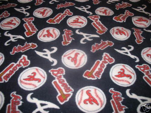 ATLANTA BRAVES MLB LICENSED FLEECE FABRIC  