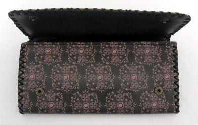 Brown Wallet Pocketbook Tattoo Gothic Design Faux Leather Clutch Purse 