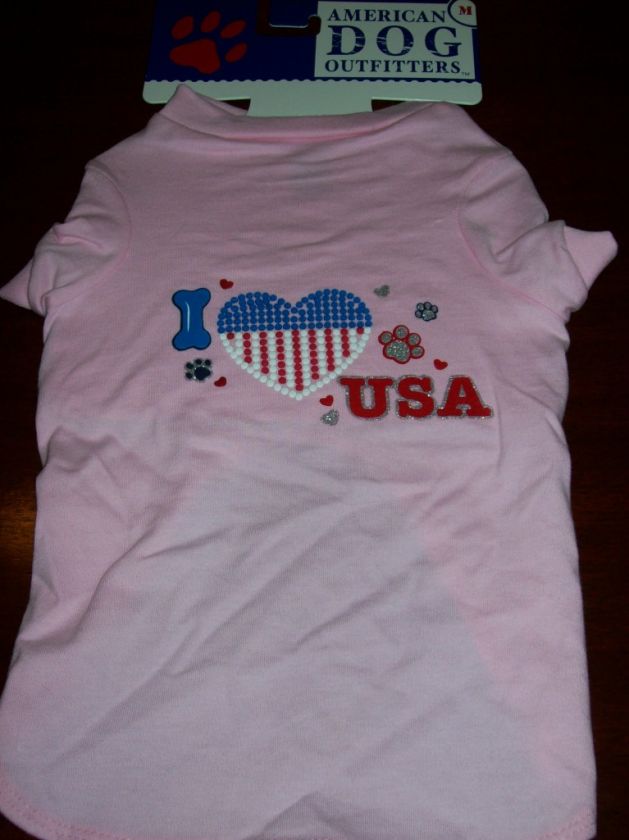 American Dog Outfitters T Shirt USA patriotic NEW ~UPic  