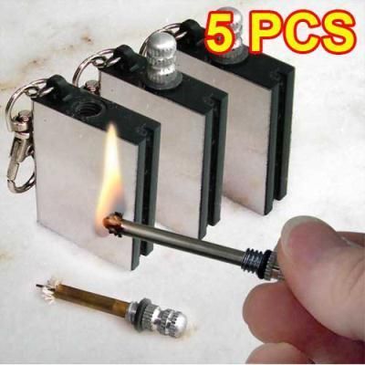 Metal Match Box cigar Cigarette lighter Key Ring  