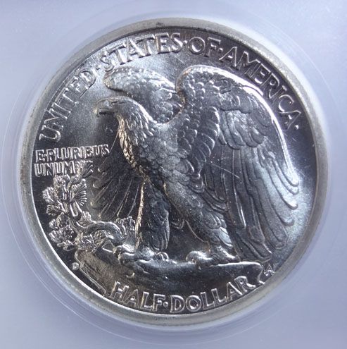 1944 D WALKING LIBERTY HALF DOLLAR ICG MS 65 GEM  