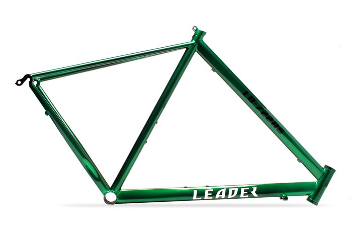 LEADER 722RS GREEN STEEL ROAD BIKE FRAME 65CM W/ FORK  