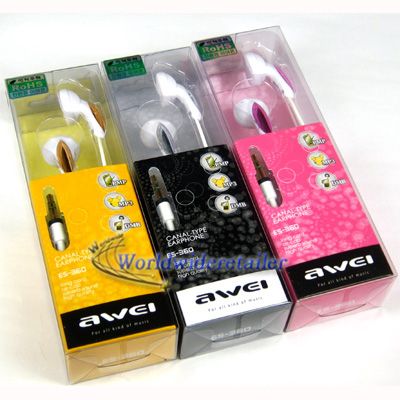 AWEI ES36 headphones earphones earbuds for iPhone 4   