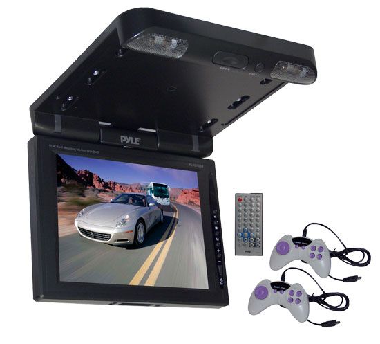 PYLE FLIPDOWN 10 CAR TV VIDEO MONITOR DVD COMBO PLAYER  