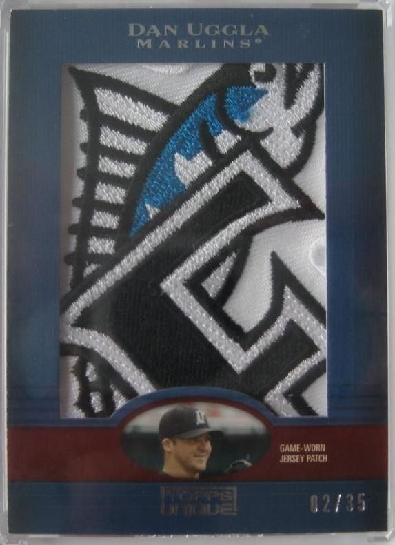 DAN UGGLA 2009 TOPPS UNIQUE GU JERSEY LOGO PATCH 2/35  