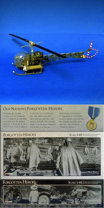 Forgotten Heroes, Corgi Korean War Series I, H13 Bell Helicopter   1 