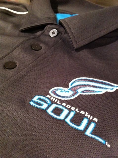 Philadelphia Soul AFL Football Polo Shirt Jersey Long Sleeve XL 2XL 