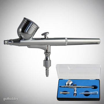 NEW 0.3mm DUAL ACTION AIRBRUSH GUN GRAVITY PAINT TATTOO  