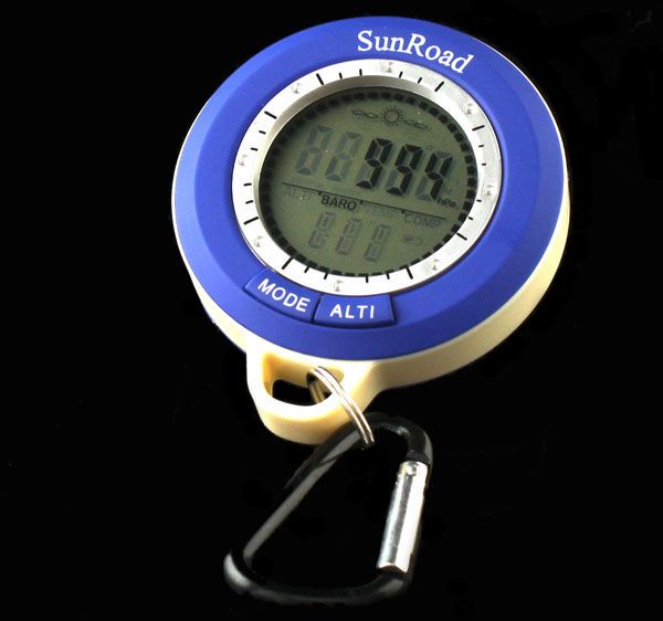 In1 Mini LED Digital Altimeter Barometer Compass Clock Thermometer 