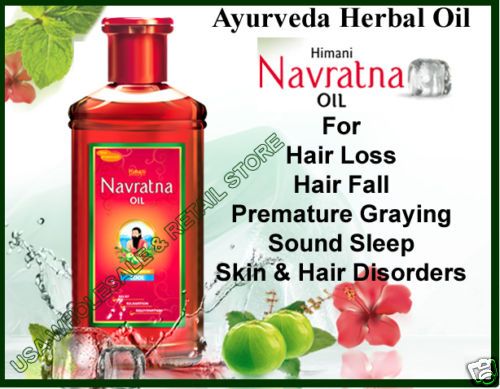 NAVRATNA HAIR LOSS OIL AMLA SHIKAKAI Bhringraj Makka  