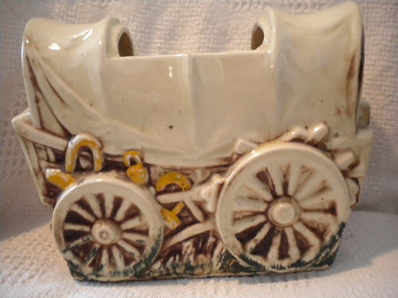 VINTAGE MCCOY COVERED WAGON COOKIE JAR  