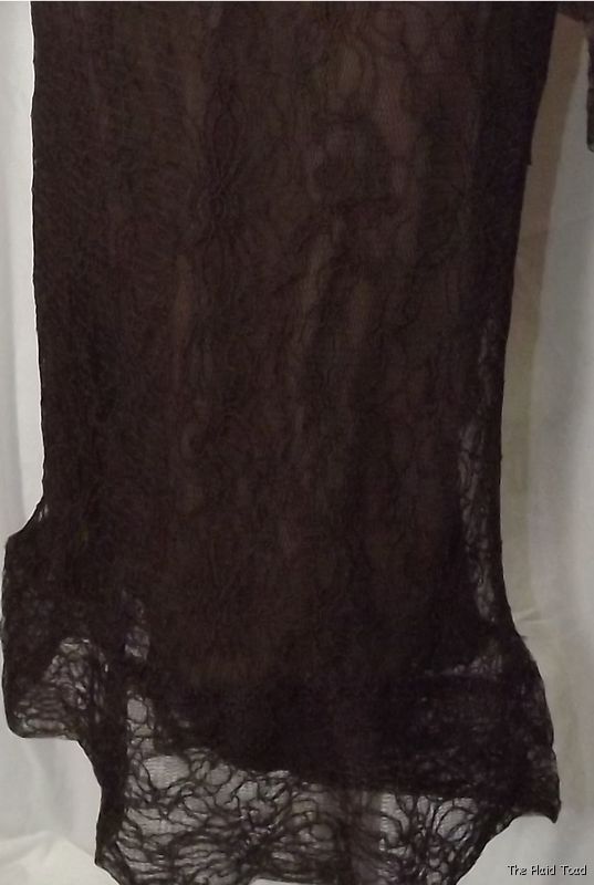 Sz M Fun Unique Goth Vintage Brown Long Sleeve Lace Dress ~Costume 