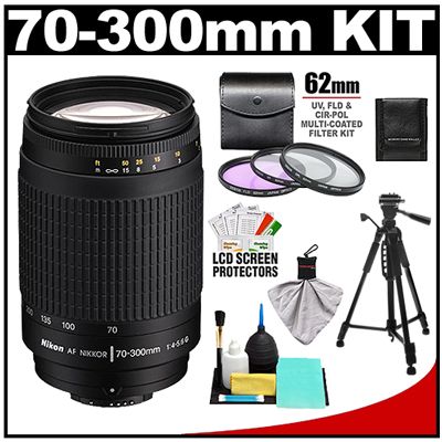 Nikon 70 300mm f/4 5.6G Autofocus Zoom Lens Kit