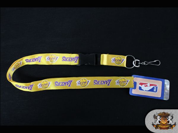 NBA Licensed L.A. LAKERS   Yellow Detachable 25 Lanyard  