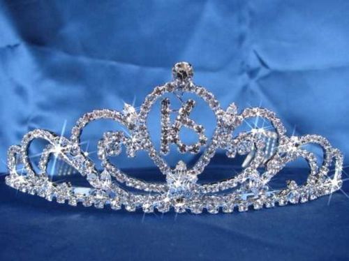 Princess Sweet 16 Birthday Tiara Crystal Crown 5069S  