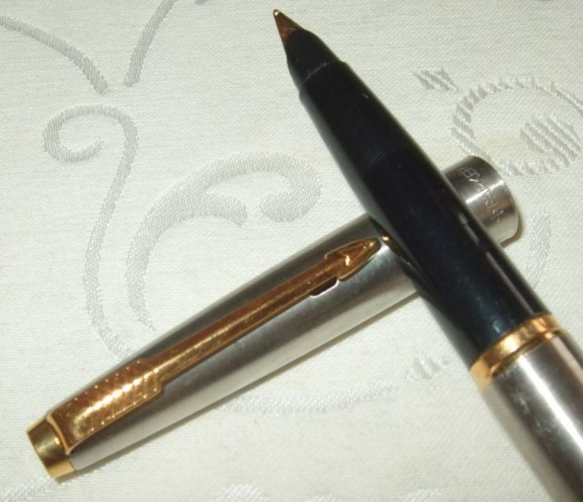 PARKER 45 Fountain PEN FLIGHTER Deluxe.MEDIUM NIB.Cartridge Fill.1996 