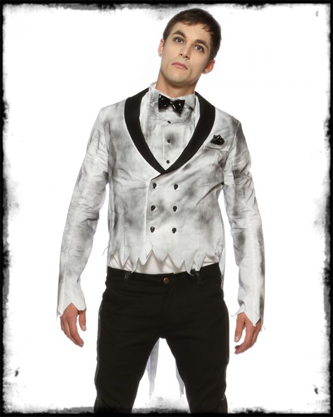   GROOM MENS WEDDING TUXEDO TAILCOAT GOTH FANCY DRESS COSTUME  