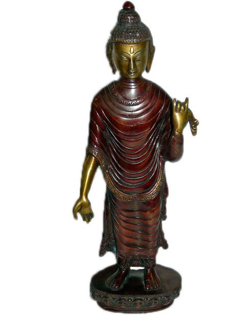 Buddha Sculpture Standing Buddha Statue in Abhaya Mudra 16 Meditation 