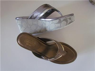 Coach JODY Crinkle BRONZE or SILVERSandals7,7.5,8,8.5  