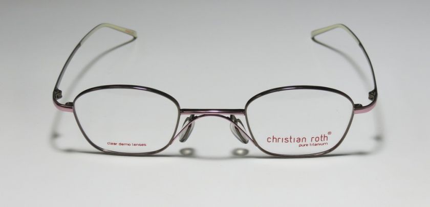 NEW CHRISTIAN ROTH 14027 41 25 135 TITANIUM OPTICAL PINK EYEGLASS 