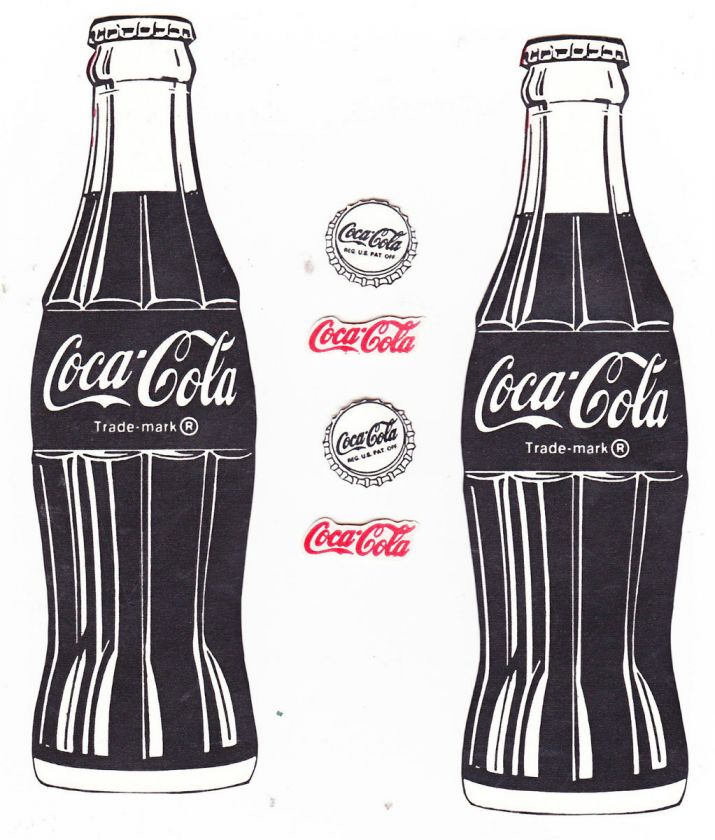 COKE COCA COLA BOTTLES WALLPAPER BORDER CUT OUT SET  