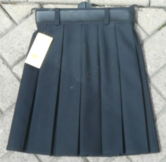 Box Pleated Skirt Belted button+zip school uniform BNWT  