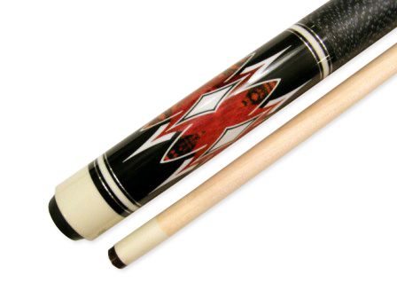 58 2 Pce Hardwood Maple Pool Cue Stick 21 Oz Red Black  