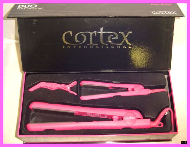 CORTEX DUO HAIR STRAIGHTENERS,FLAT IRONS,SET of 2 ,PInk  