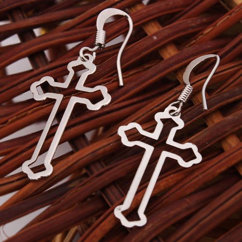 NEW Elegant Hollow Cross Dangle Earrings Eardrop  