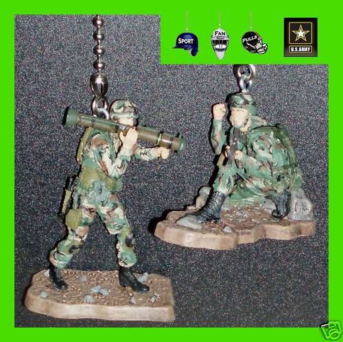 US MILITARY ARMY (2 FIGURES) INFANTRY/RANGER FAN PULLS  