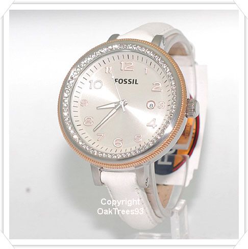 FOSSIL WOMENS BRIDGETTE LEATEHR WATCH AM4362  