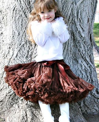 Ally Girl Chocolate Brown Pettiskirt **STUNNING**  