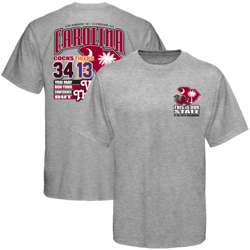 South Carolina Gamecocks vs. Clemson Tigers Our State Score T Shirt 