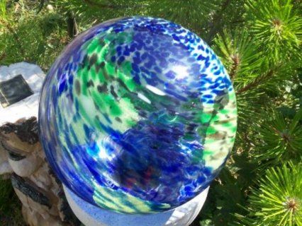 Solar Gazing Ball Globe Continents Large Plus Light  